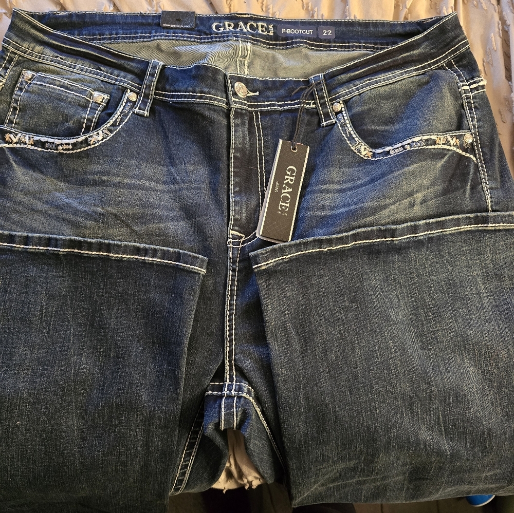 Grace In LA Plus Size Jeans 22